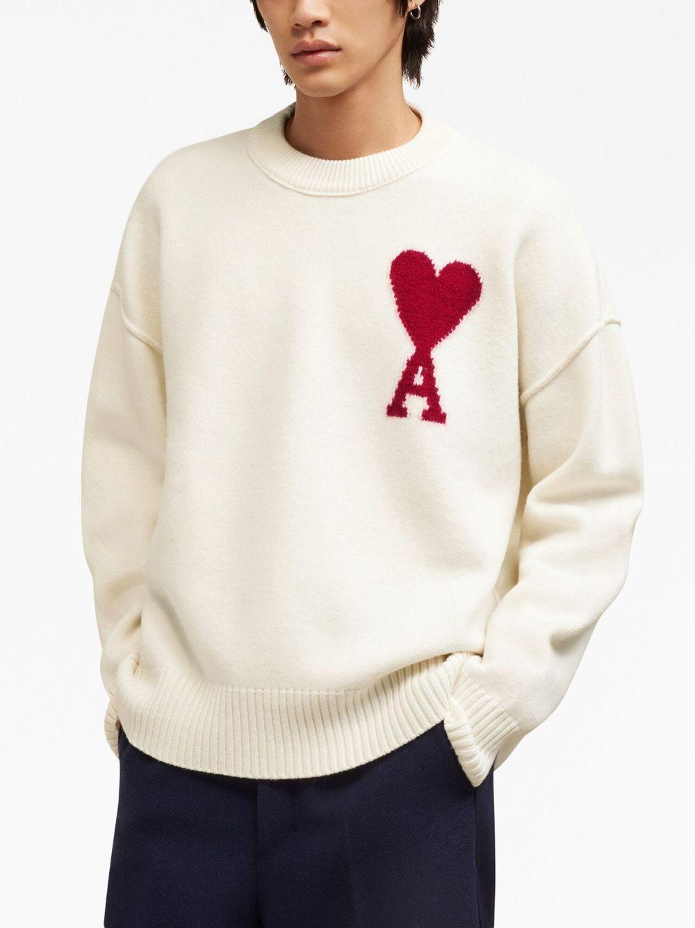 Ami de Coeur intarsia-knit wool jumper Product Image