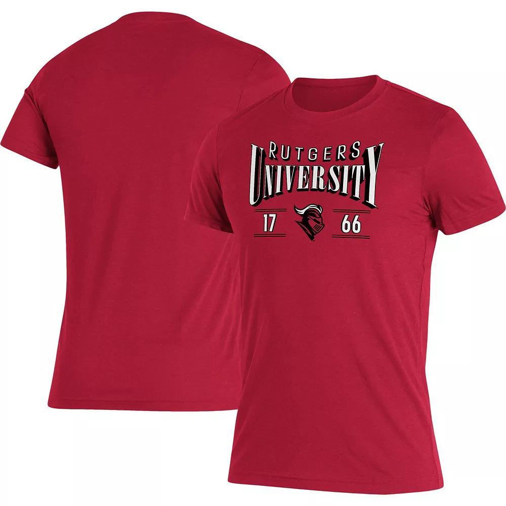 Mens adidas Scarlet Rutgers Scarlet Knights Along The Shadow Tri-Blend T-Shirt Product Image
