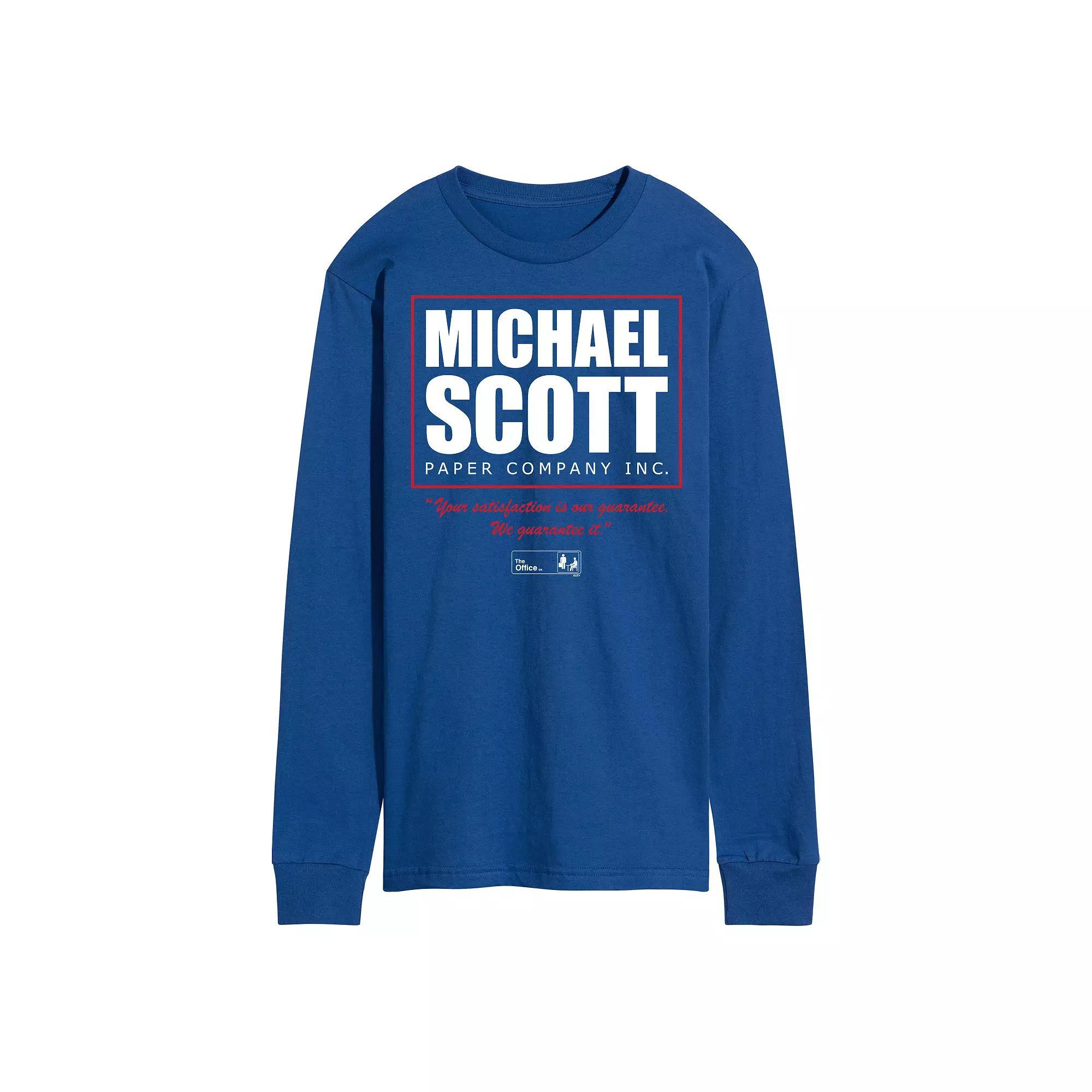 Mens The Office Michael Scott Paper Long Sleeve Tee Product Image