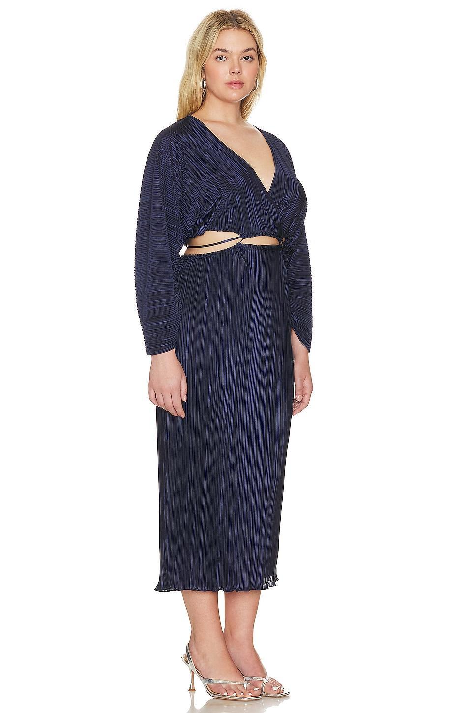 Always Fits Plisse Midi Dress Good American Product Image