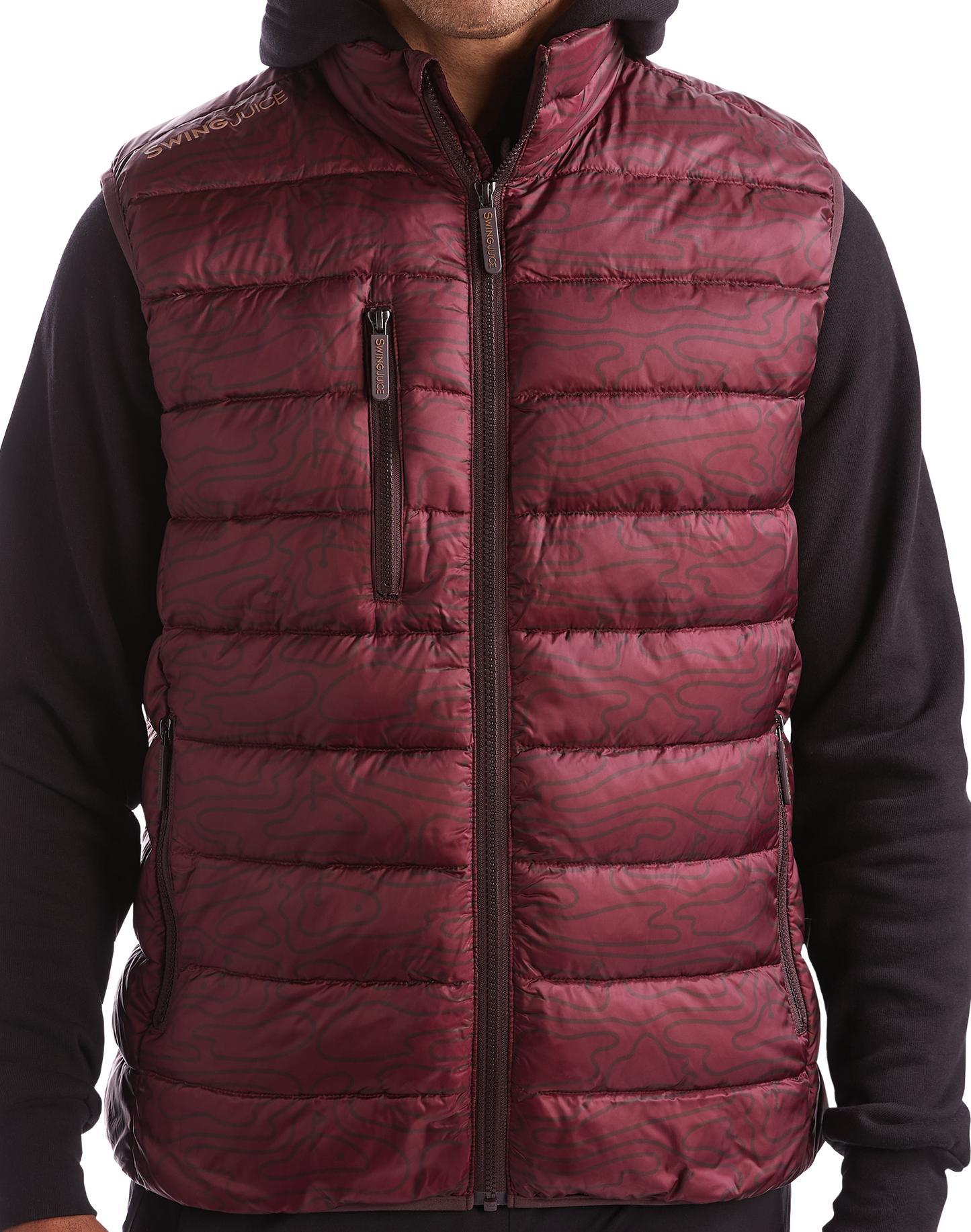 SwingJuice Golf Rhythmic Lines Men's Packable Puffer Vest Product Image
