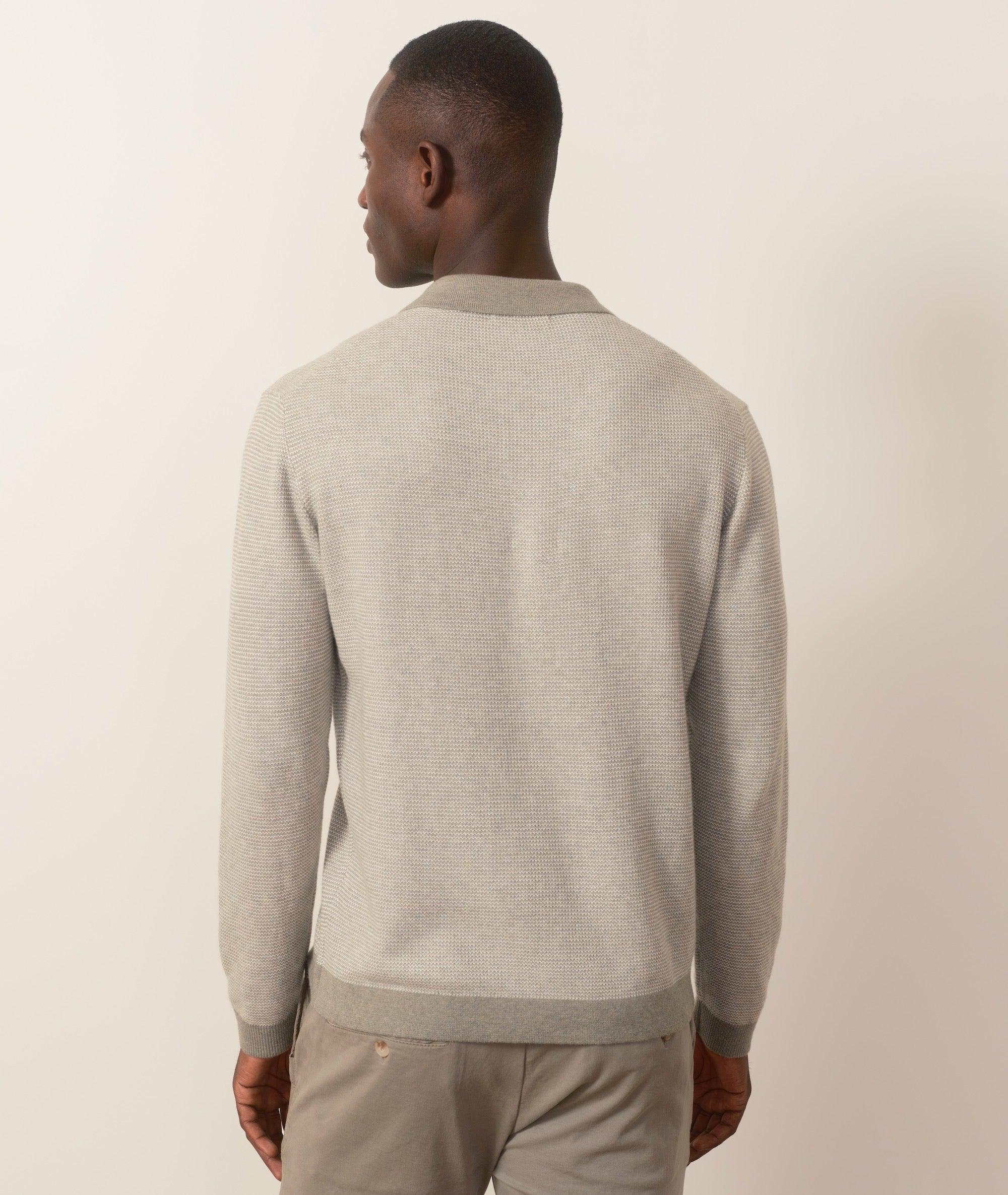 Liam Long Sleeve Sweater Polo Product Image