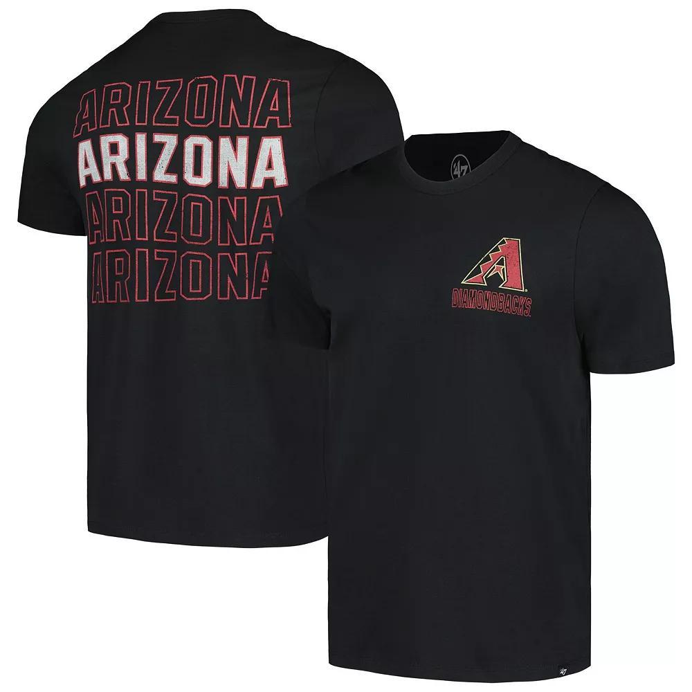 Men's '47 Black Arizona Diamondbacks Hang Back Franklin T-Shirt, Size: Large Product Image