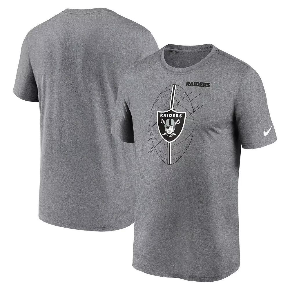 Men's Nike  Heather Charcoal Las Vegas Raiders Legend Icon Performance T-Shirt, Size: Medium, Lvr Charco Product Image