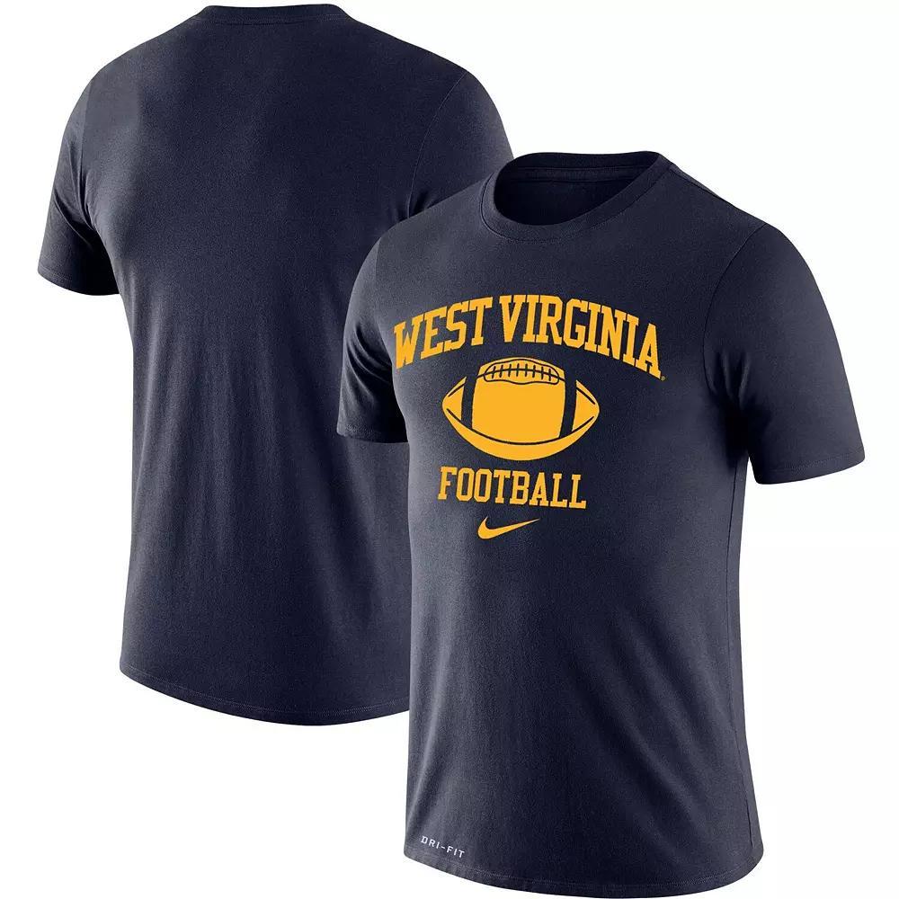 Men's Nike Navy West Virginia Mountaineers Retro Football Lockup Legend Performance T-Shirt, Size: Medium, Blue Product Image