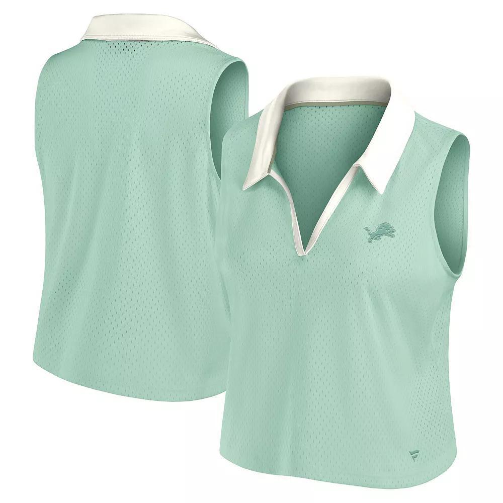 Women's Fanatics Mint Detroit Lions Studio Wellness V-Neck Tank Top, Size: Medium, Team Product Image