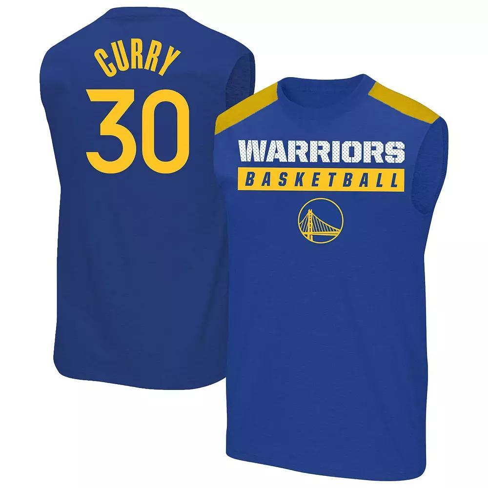 Men's Profile Stephen Curry Royal Golden State Warriors Big & Tall Player Muscle Tank, Size: 2XLT, Blue Product Image