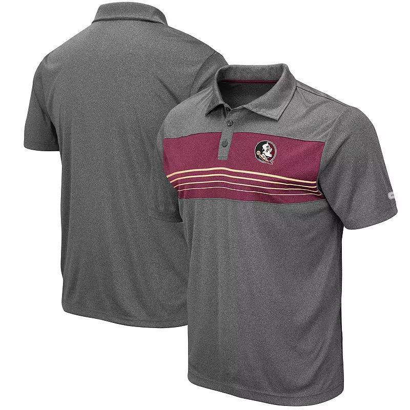 Men's Colosseum Heathered Charcoal Washington State Cougars Smithers Polo, Size: Small, Wsc Charco Product Image