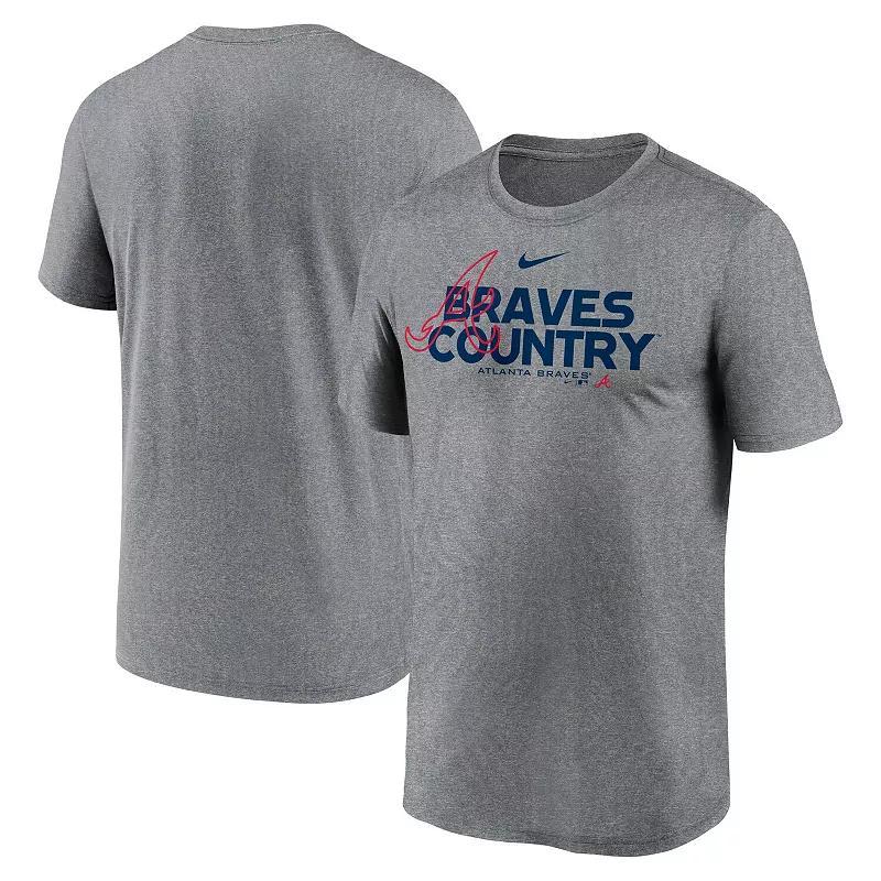 Men's Nike Heathered Charcoal Atlanta Braves Local Rep Legend Performance T-Shirt, Size: Medium Product Image