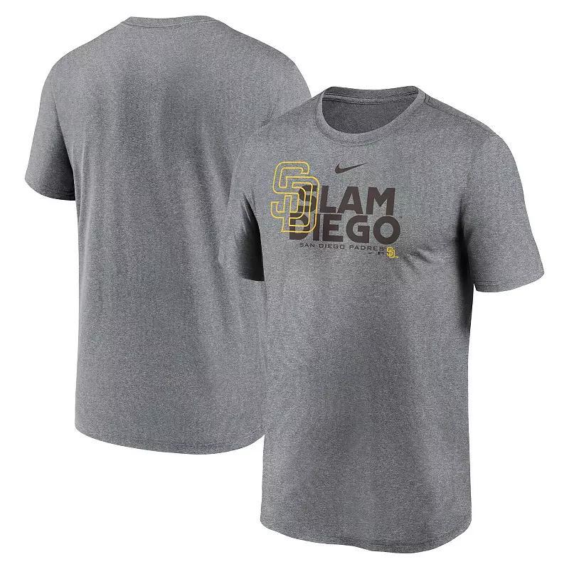 Men's Nike Heathered Charcoal Atlanta Braves Local Rep Legend Performance T-Shirt, Size: Medium Product Image