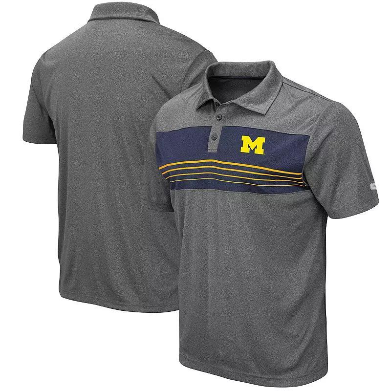 Men's Colosseum Heathered Charcoal Washington State Cougars Smithers Polo, Size: Small, Wsc Charco Product Image