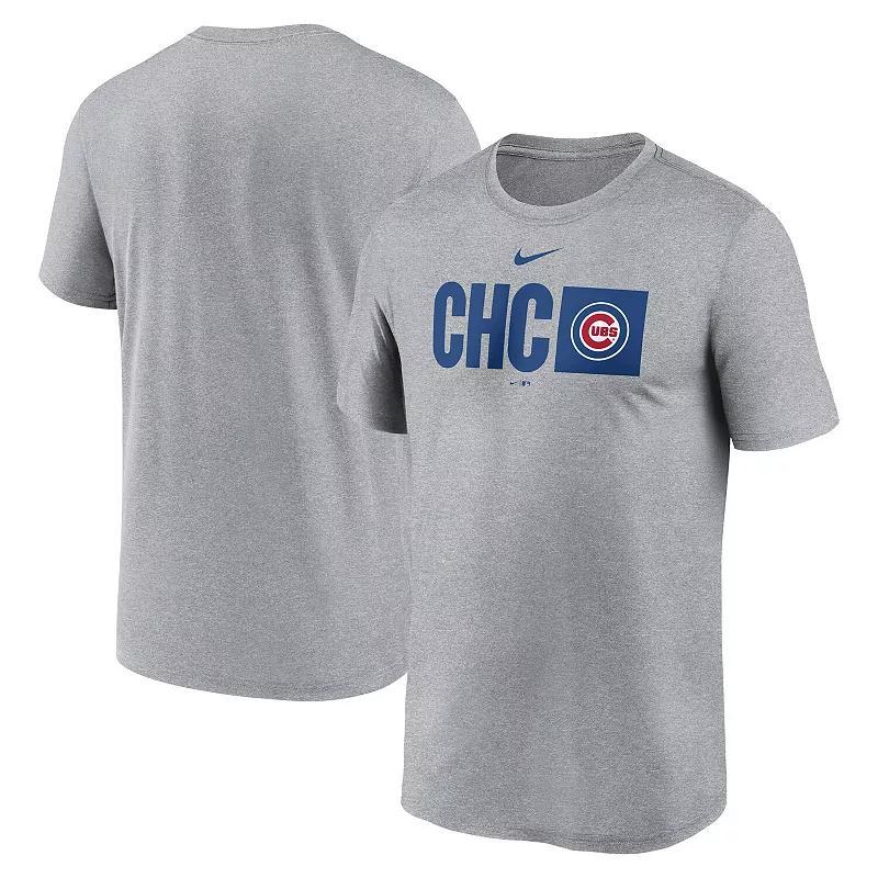 Men's Nike  Heather Gray Detroit Tigers Tricode Legend T-Shirt, Size: Medium, Grey Product Image