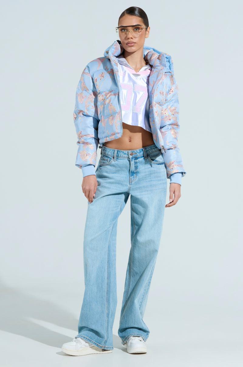 WINTER BLUES BROCADE PUFFER Product Image