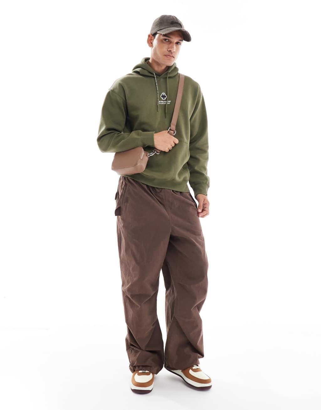 AAPE By A Bathing Ape clover hoodie in khaki Product Image