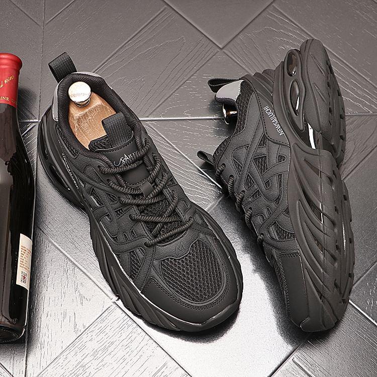 Platform Panel Mesh Sneakers Product Image
