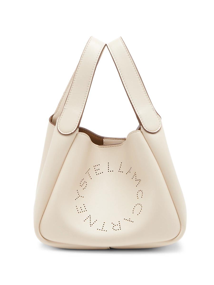 Womens Faux Leather Logo Shoulder Bag Product Image