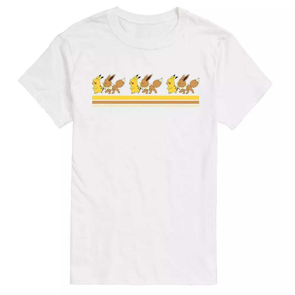 Mens Pokemon Pikachu Eevee Retro Tee Product Image