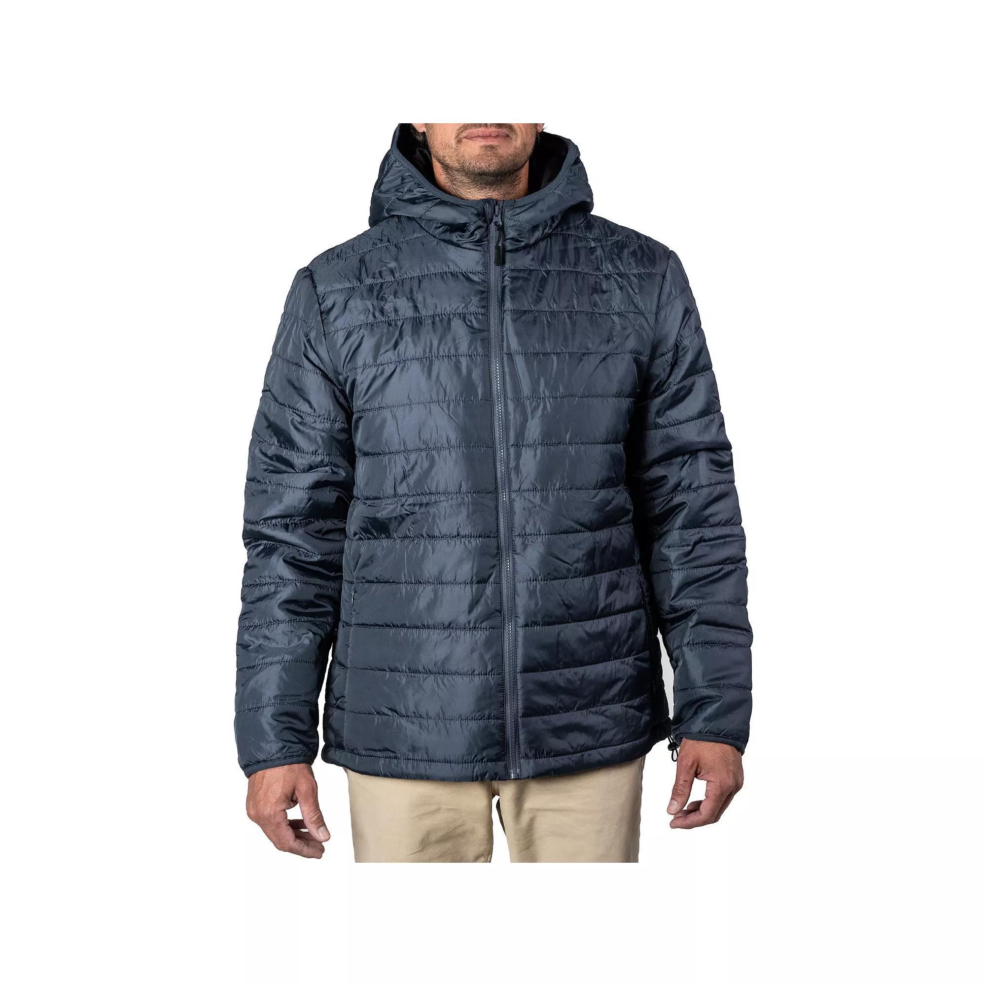 Men's Sonoma Goods For Life® Hooded Puffy Jacket, Size: Medium, Grey Product Image