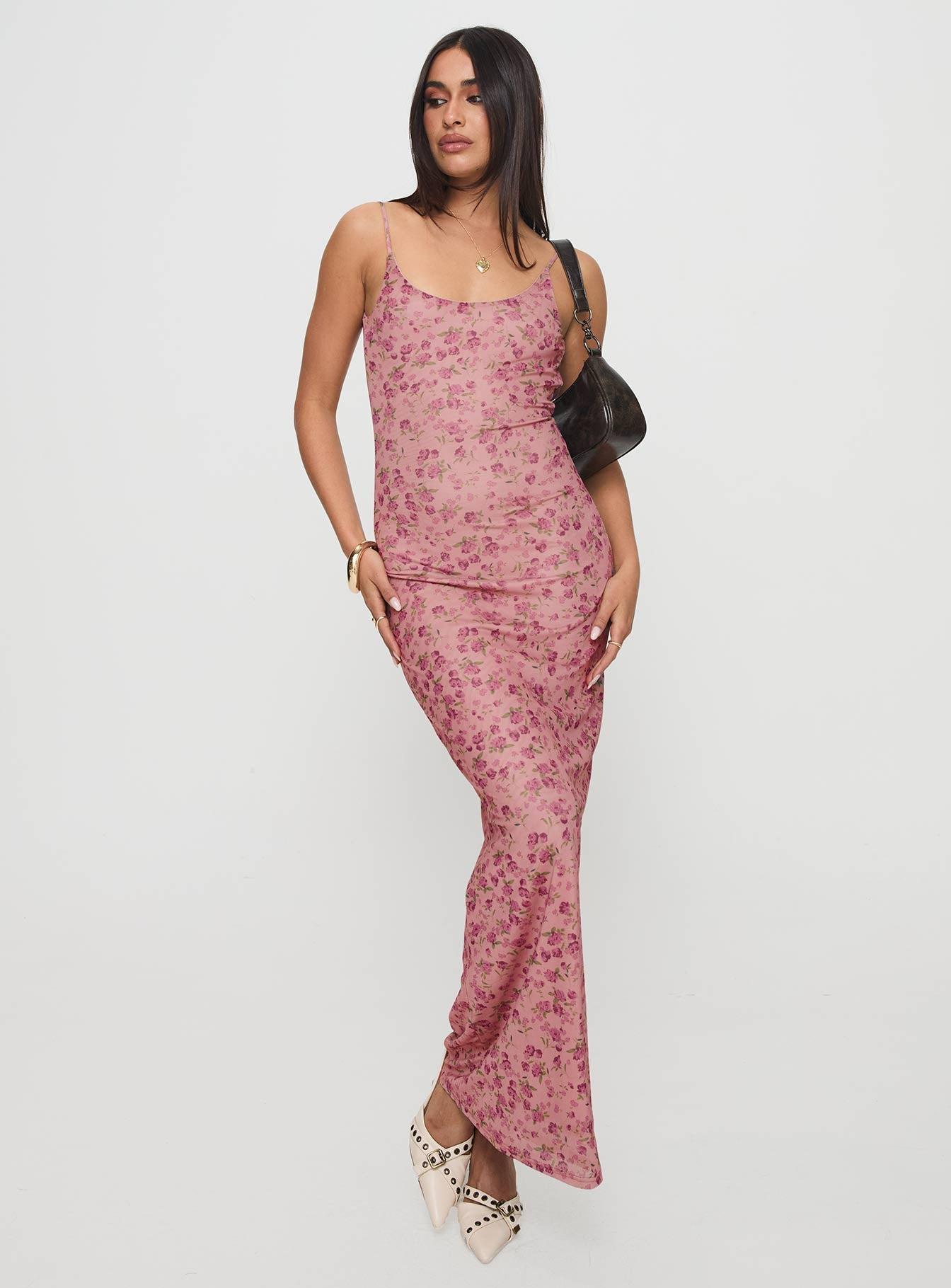 Kastin Maxi Dress Pink Floral Product Image