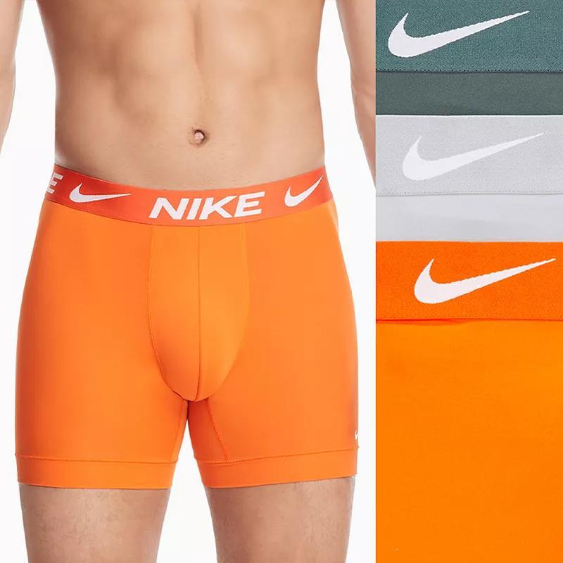 Men's Nike Dri-FIT Essential 3-pack Microfiber Boxer Briefs, Size: Medium, Blue Topaz Product Image