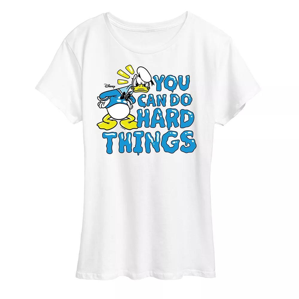Disneys Donald Duck Womens You Can Do Hard Things Graphic Tee Product Image