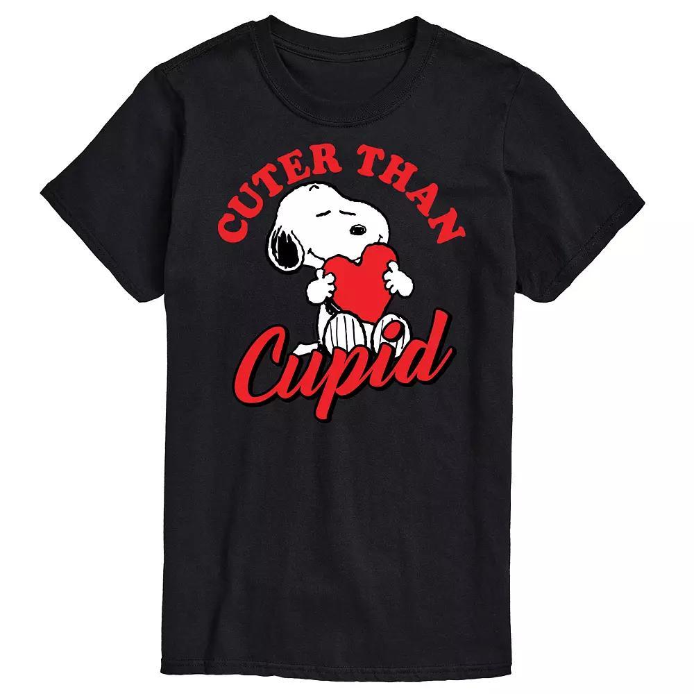Men's Peanuts Cuter Than Cupid Tee, Size: Medium, Black Product Image