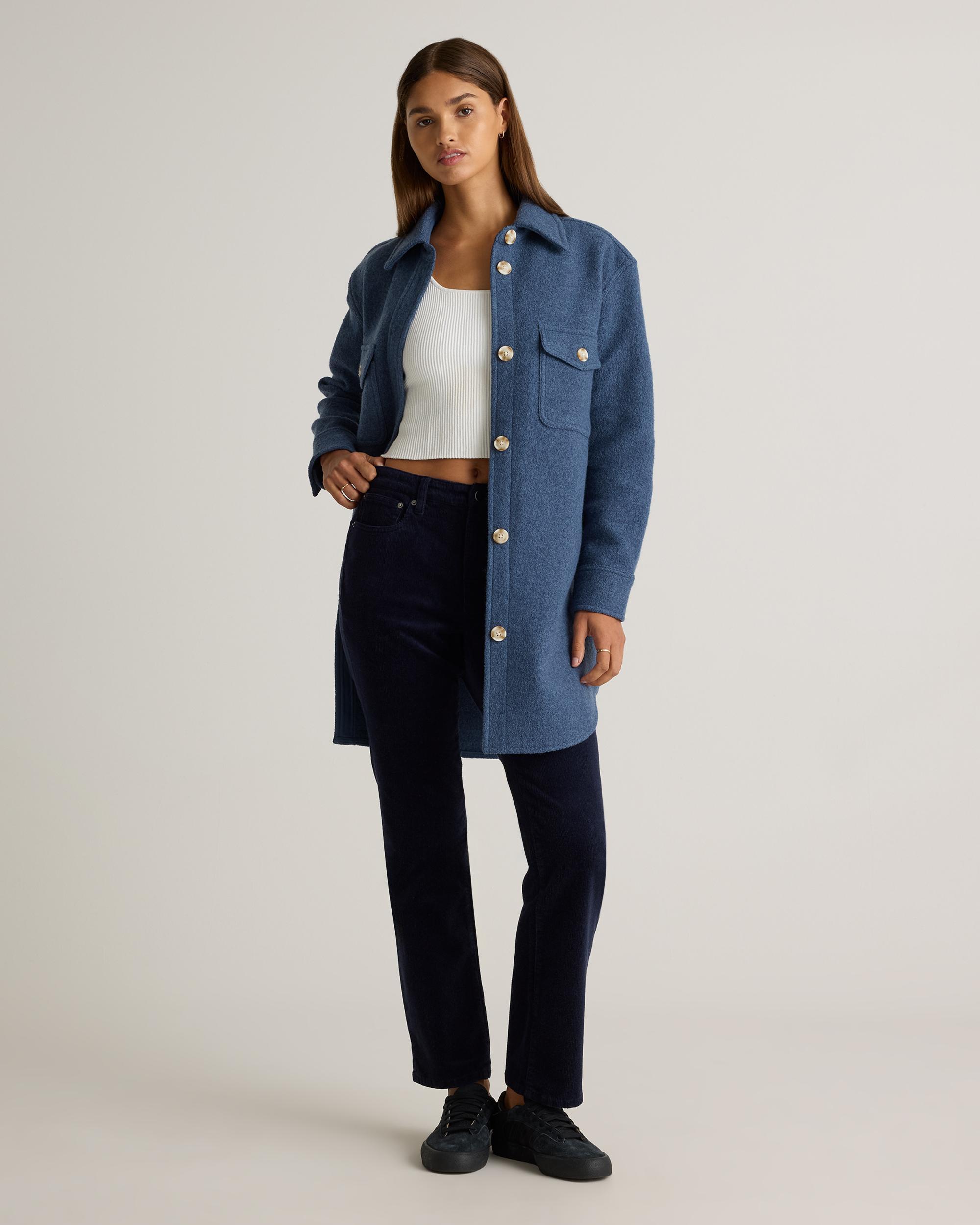 Quince | Women's 100% Merino Wool Long Shirt Jacket Product Image