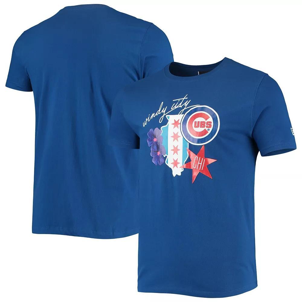 Men's New Era Royal Chicago Cubs City Cluster T-Shirt, Size: Medium, Blue Product Image