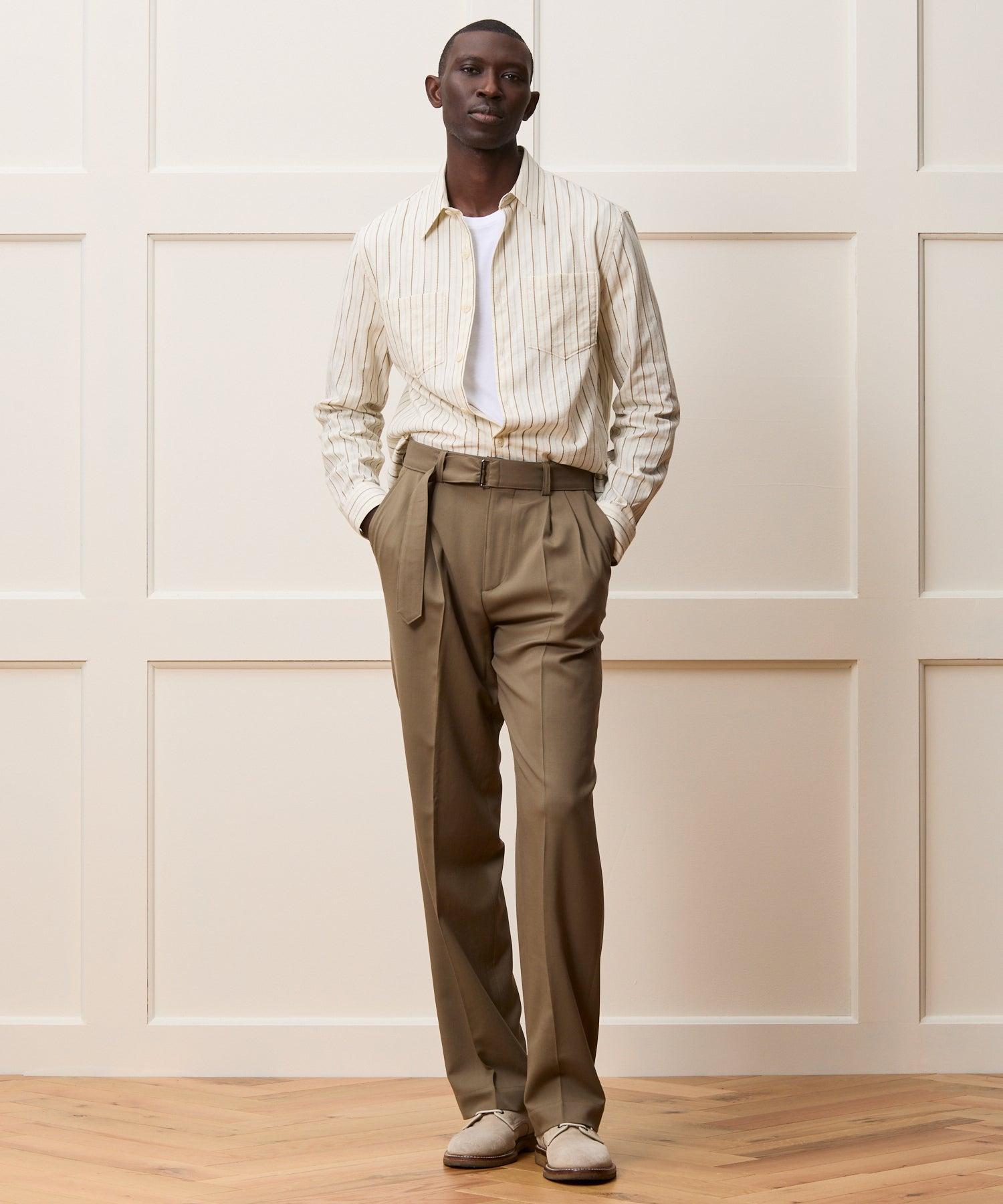 Cotton Dobby Point Collar Shirt Product Image
