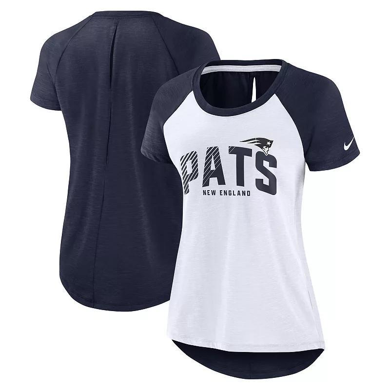 Women's Nike White/Heather Brown Cleveland Browns Back Cutout Raglan T-Shirt, Size: 2XL Product Image