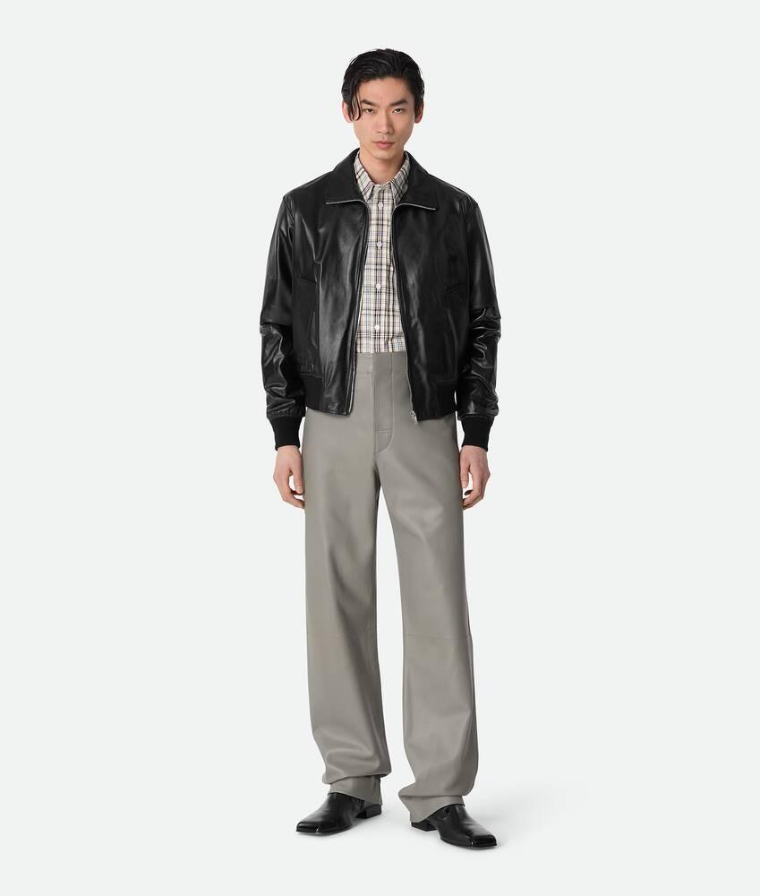 Men's Leather Nappa Blouson in Black Product Image