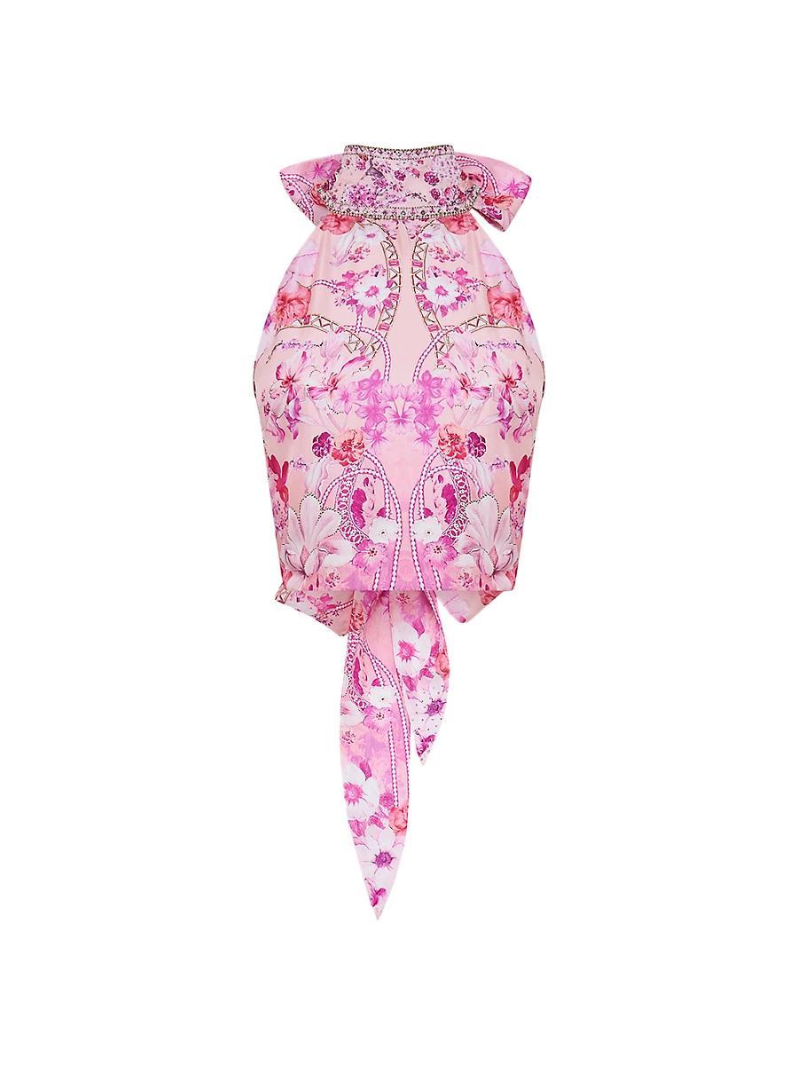 Womens Botanical Silk Halter Top Product Image