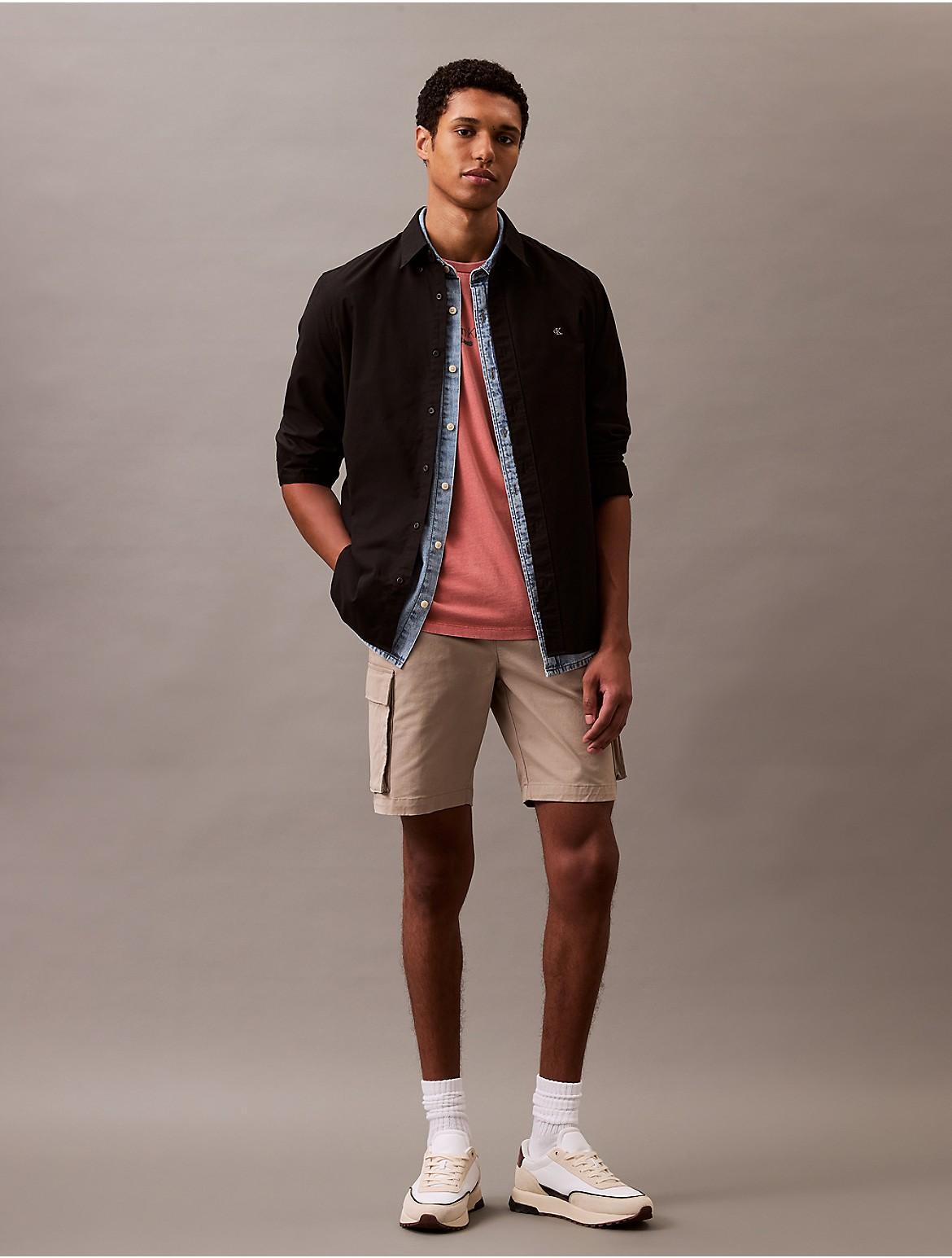 Calvin Klein Men's Seersucker Shorts - Blue - 30 Product Image