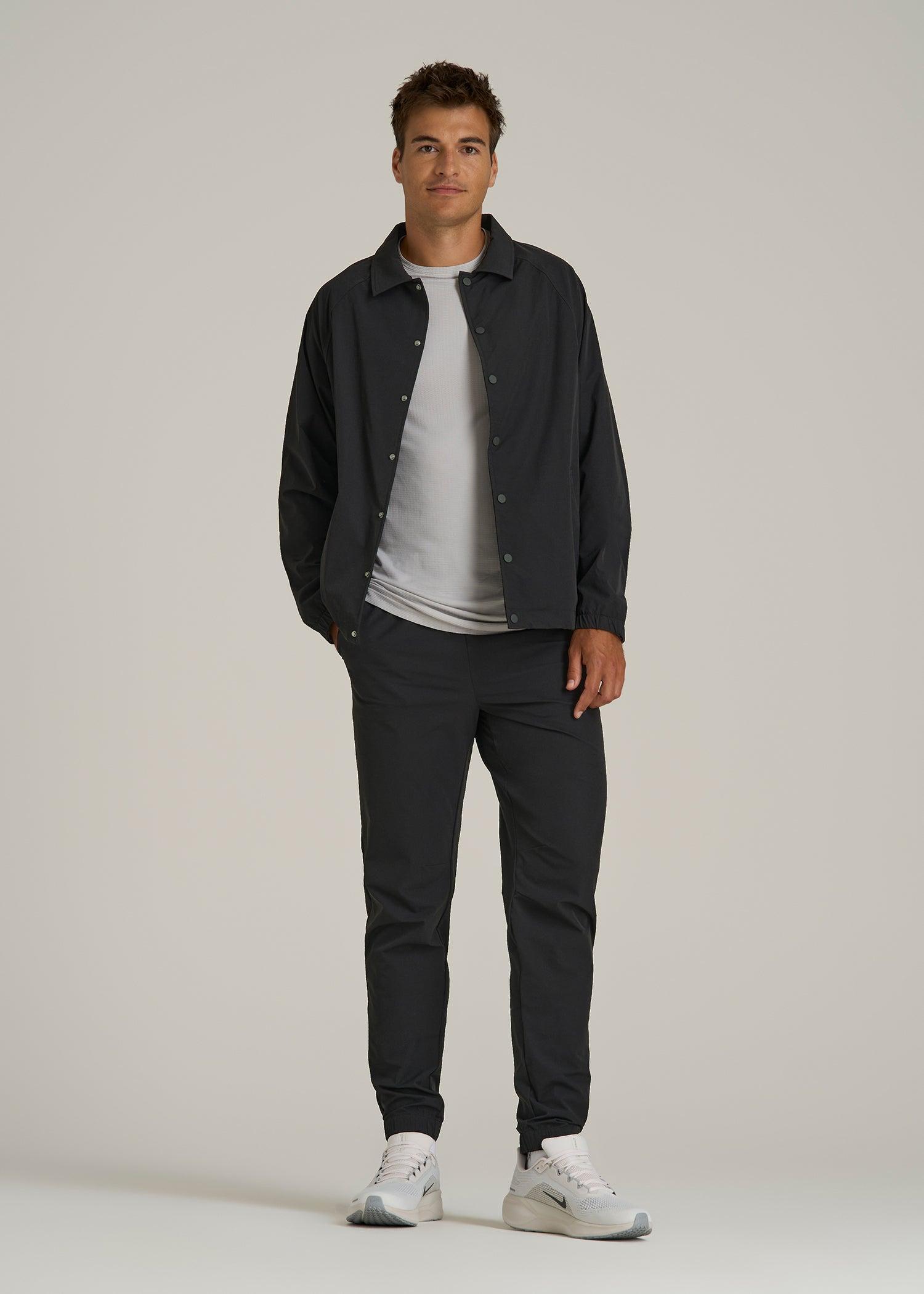 Flex Nylon Joggers for Tall Men in Black Male Product Image