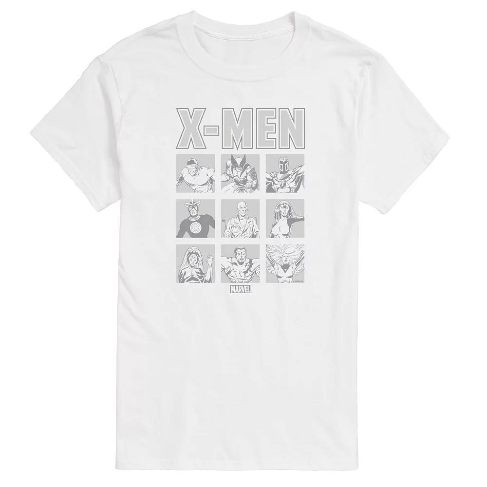 Big & Tall Marvel X-Men Monochrome Grid Graphic Tee, Mens Product Image