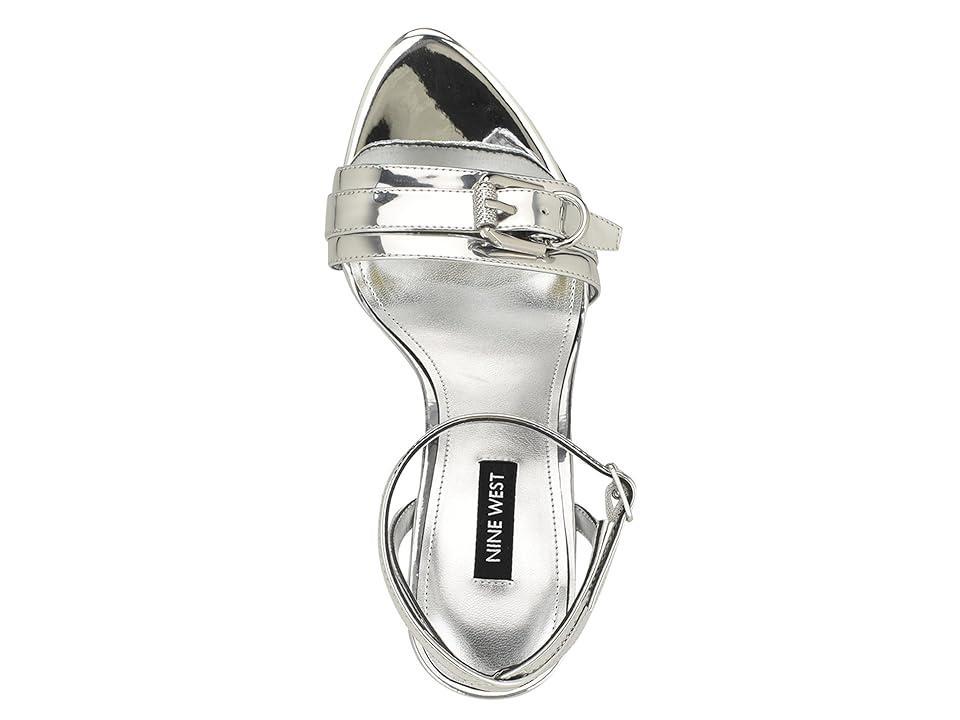 Nine West Rommie Mirror Metallic) Women's Sandals Product Image