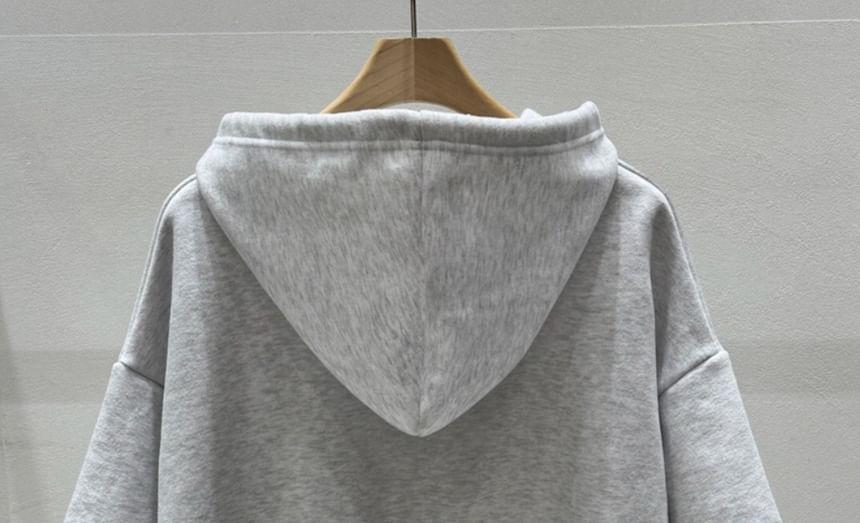 Lettering Mock Two-Piece Oversized Hoodie Product Image