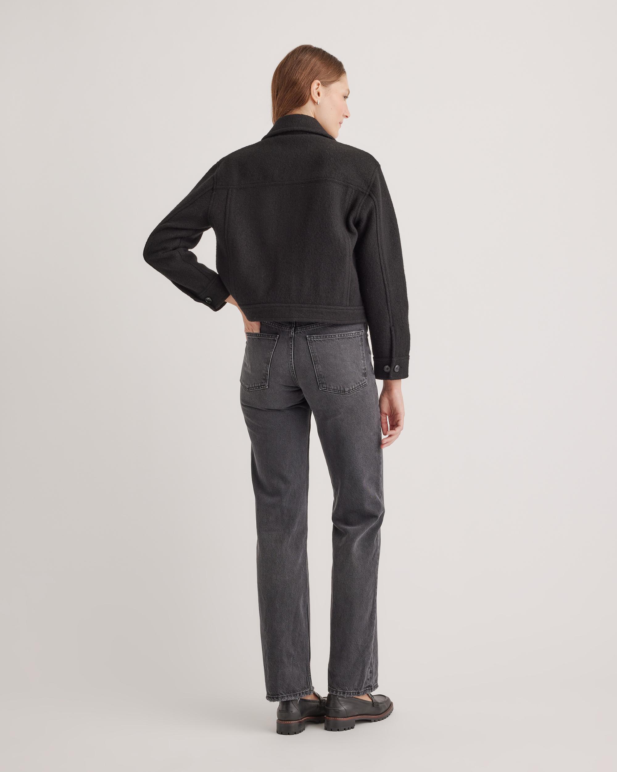 Quince | Women's 100% Merino Wool Cropped Shirt Jacket Product Image