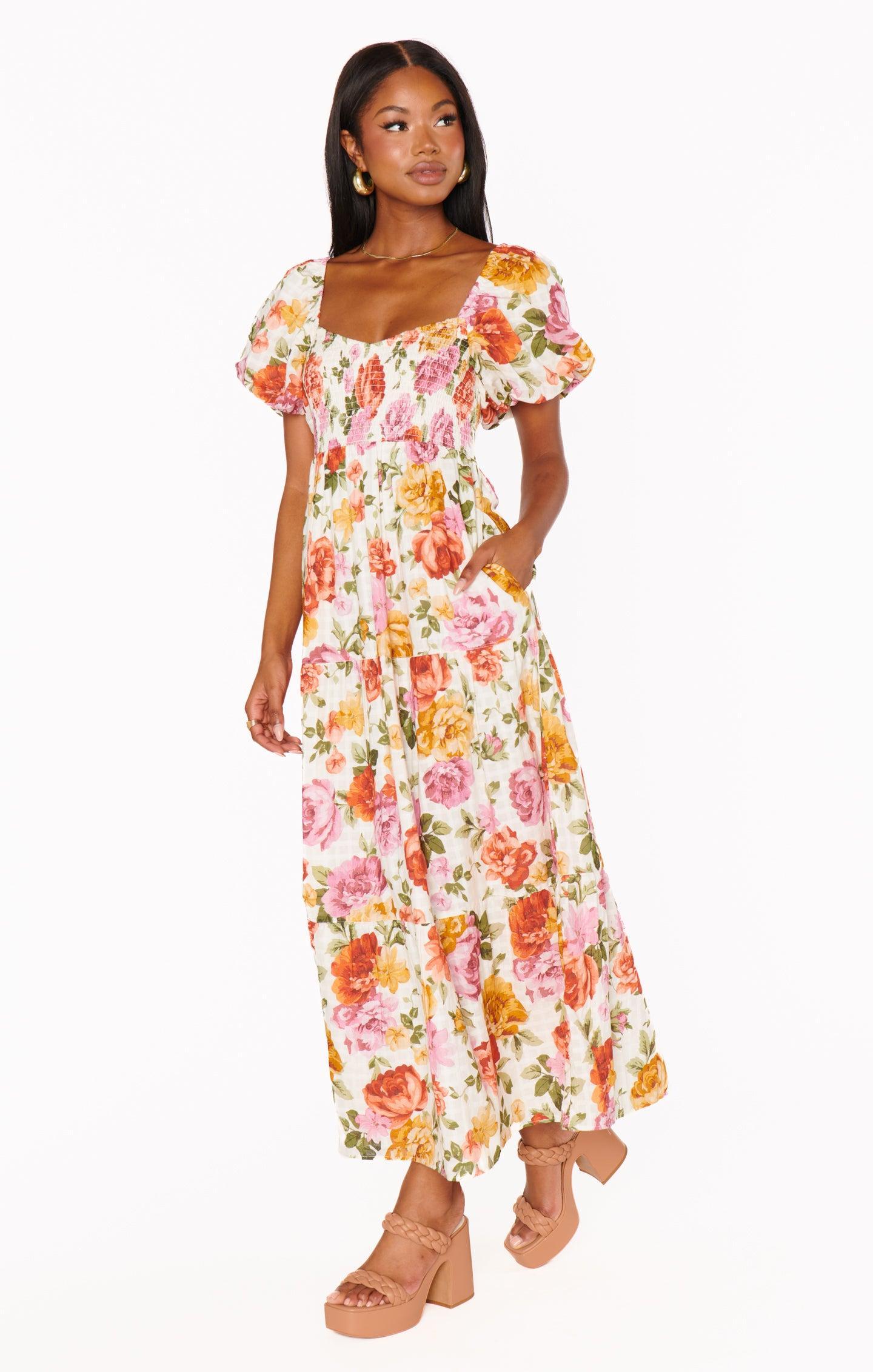 Joanna Maxi Dress ~ Ivory Hillside Floral Product Image