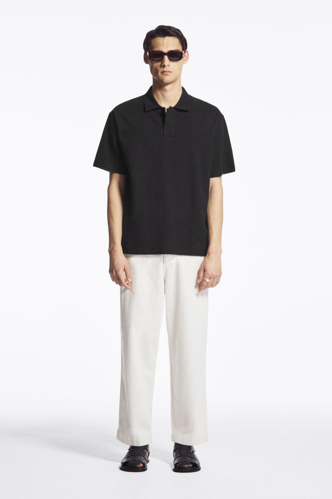 RELAXED SEERSUCKER COTTON POLO SHIRT Product Image