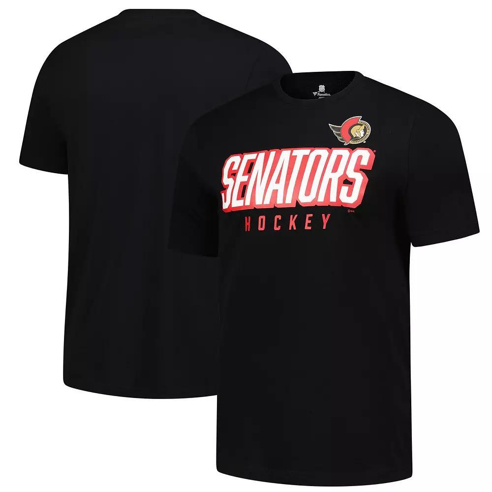 Men's Fanatics  Black Ottawa Senators T-Shirt, Size: Medium, Sen Black Product Image