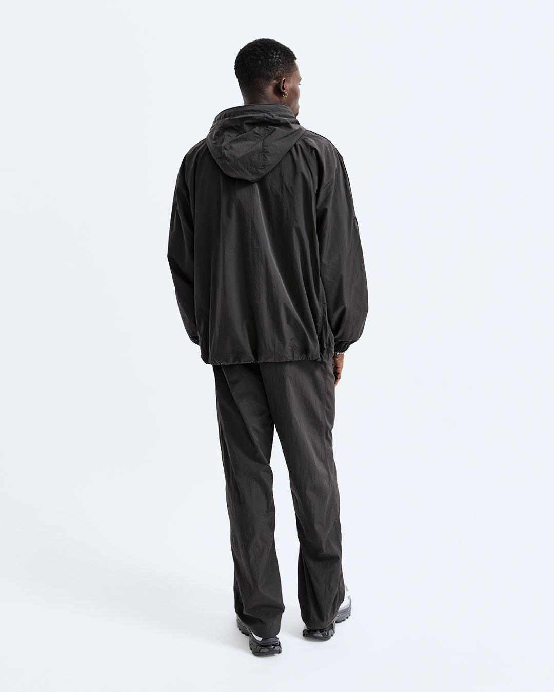 Crinkle Nylon Match Hooded Jacket Male Product Image