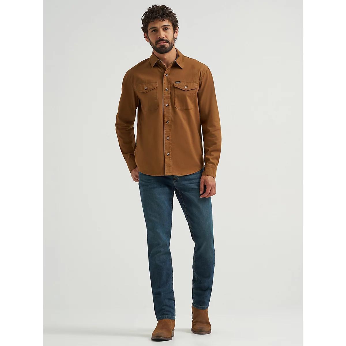 Men's Wrangler® Epic Soft™ Stretch Twill Shirt | Men's SHIRTS | Wrangler® Product Image