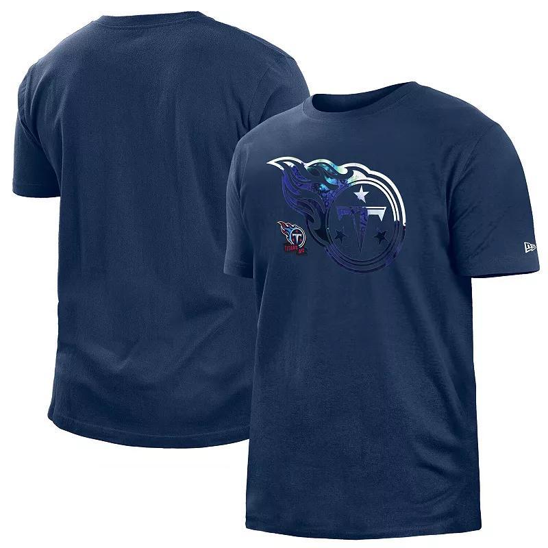 Mens New Era Tennessee Titans 2022 Sideline Ink Dye T-Shirt Blue Product Image