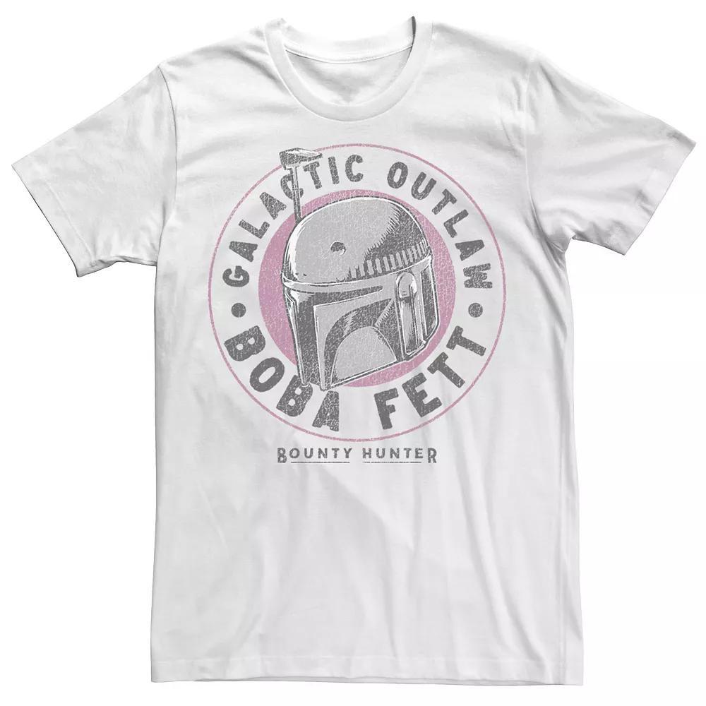 Men's Star Wars Boba Fett Galactic Outlaw Bounty Hunter Tee, Size: XL, White Product Image