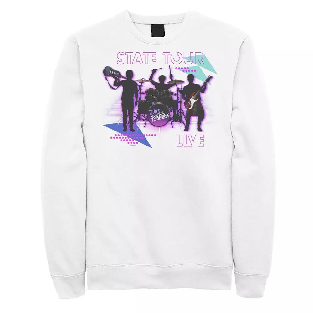 Men's Julie And The Phantoms State Tour Live Sweatshirt, Size: XXL, White Product Image