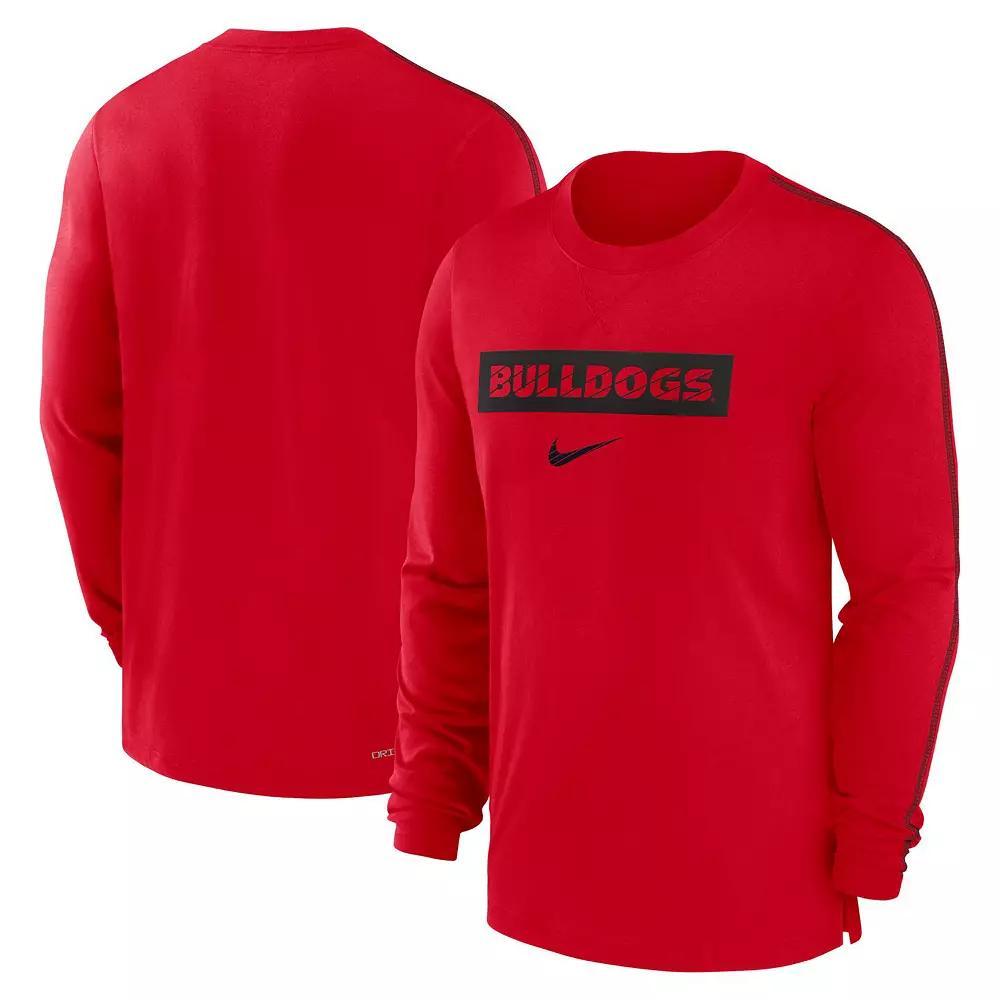 Men's Nike Scarlet Ohio State Buckeyes 2024 Sideline Player Tri-Blend Performance Long Sleeve T-Shirt, Size: XL, Red Product Image