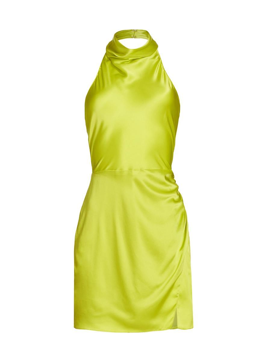 Womens Joanne Silk Halter Neck Minidress Product Image