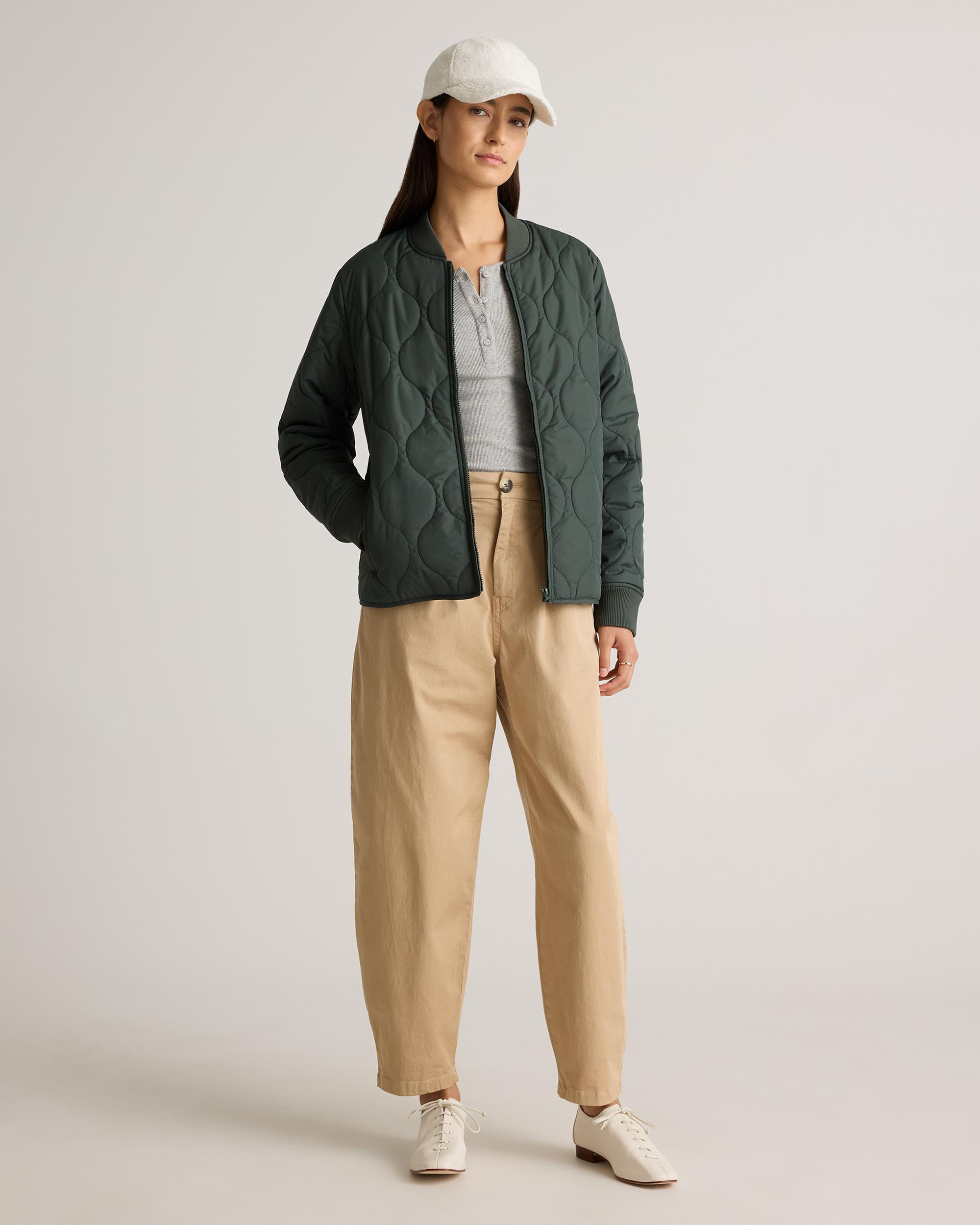 Quince | Women's Featherless Quilted Puffer Bomber Jacket Recycled Polyester Product Image