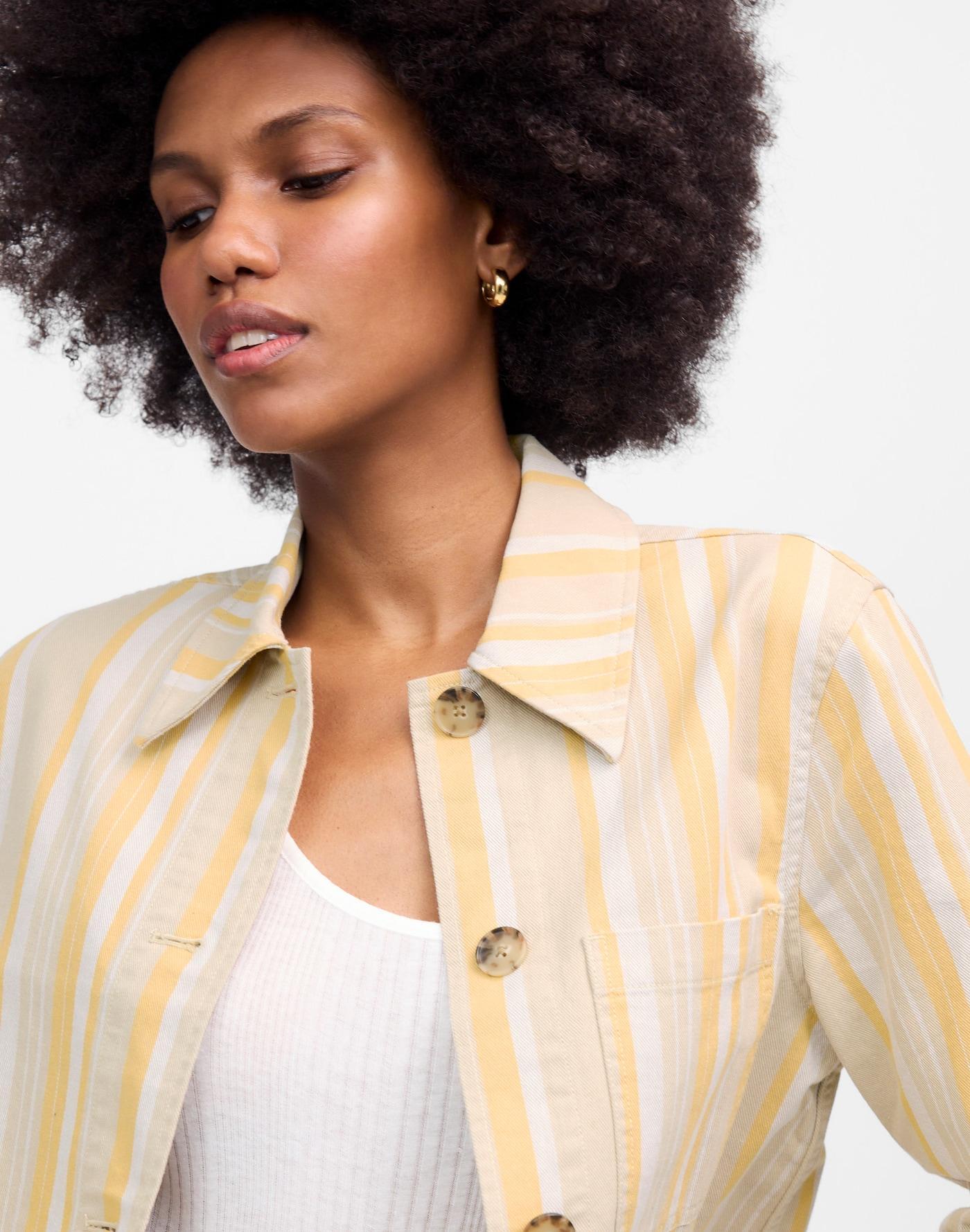 Long Chore Jacket in Stripe Product Image